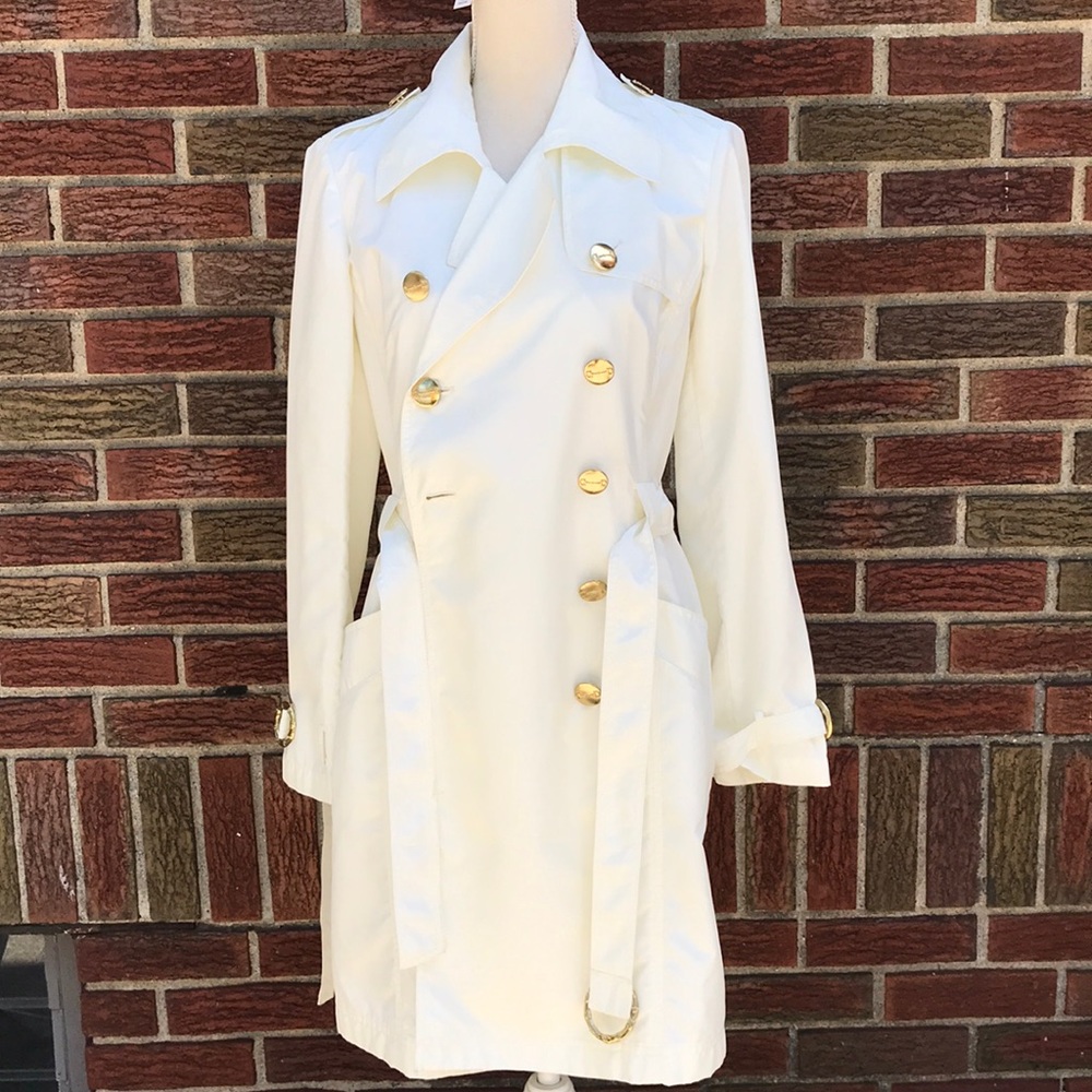 COPY - INC Off white gold buttoned trench
